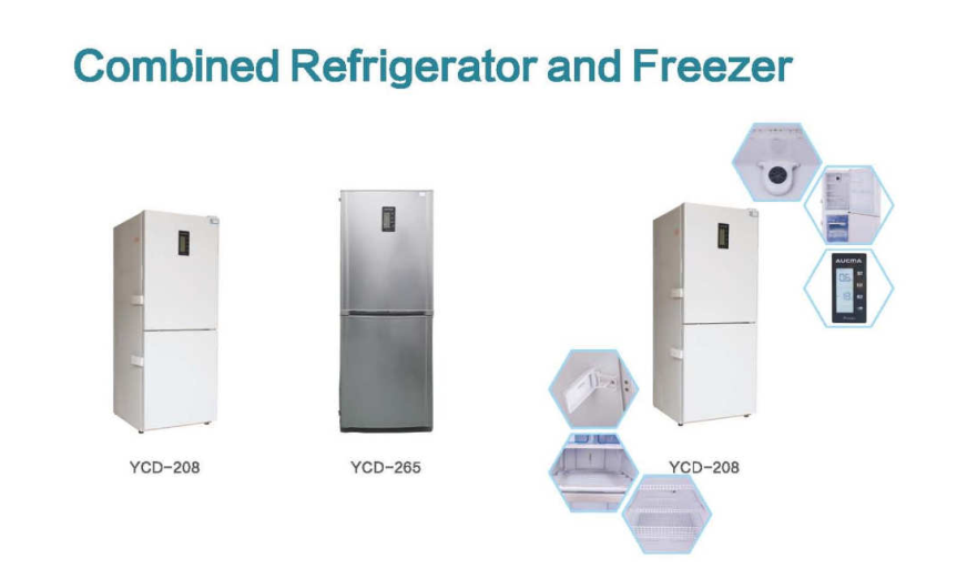 YCD-208, CFC-free Technology, LCD display Combined Refrigerator And Freezer